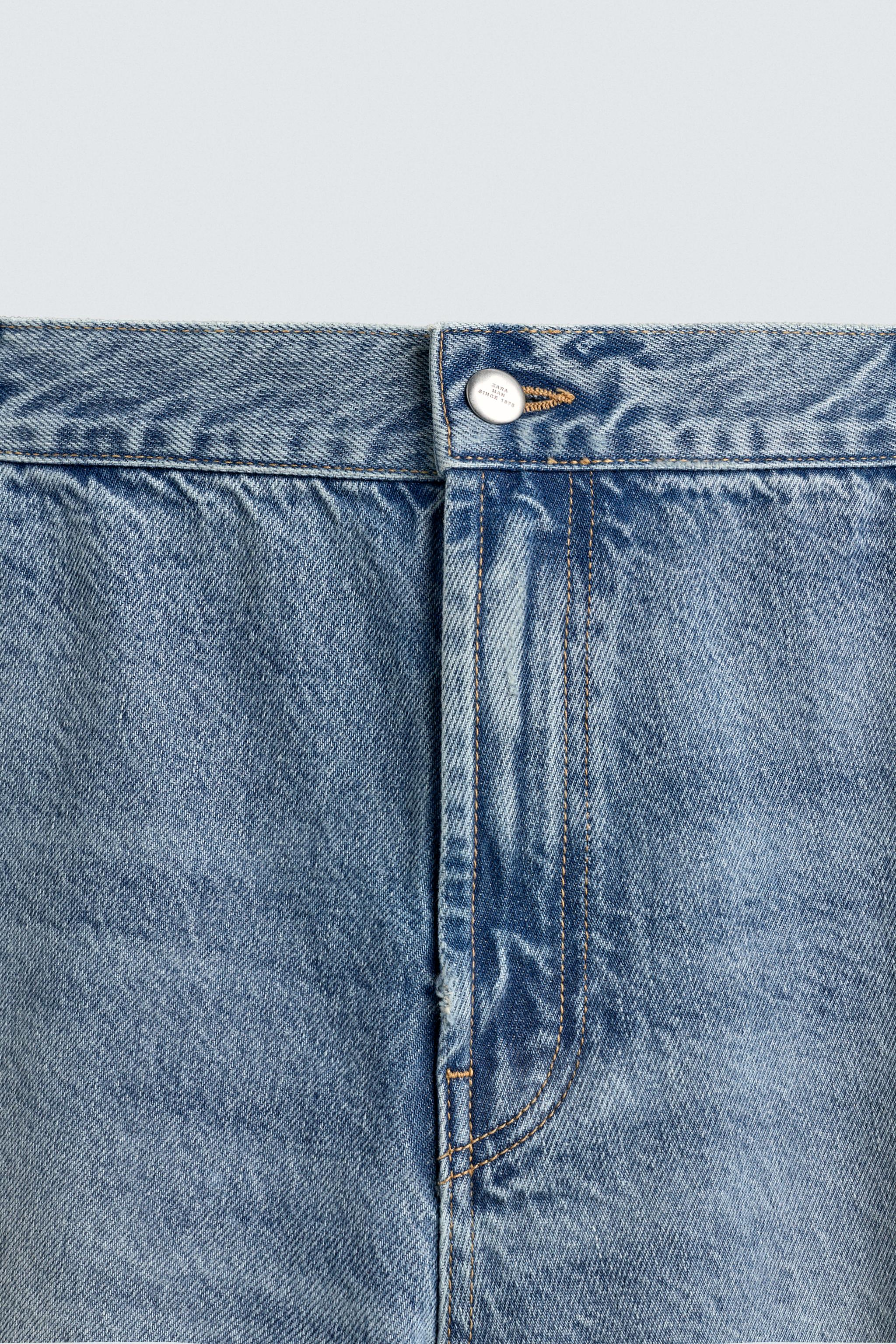 RELAXED FIT CHINO DENIM SHORTS